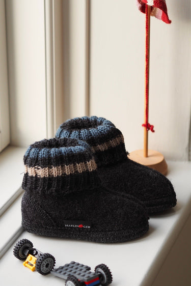 Wool Indoor Shoes Navy Blue