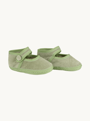 Baby Velvet Shoes Sage