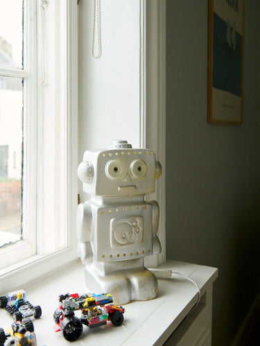 Robotlampe Sølv