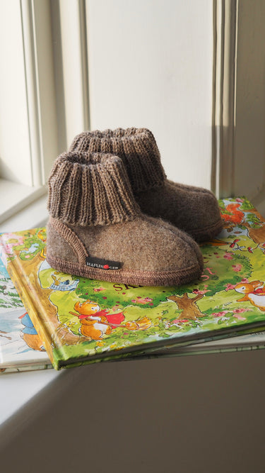 Hjemmesko i Uld Beige