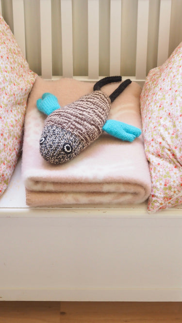 Tæppe Økologisk Uld 65x90 Rosa