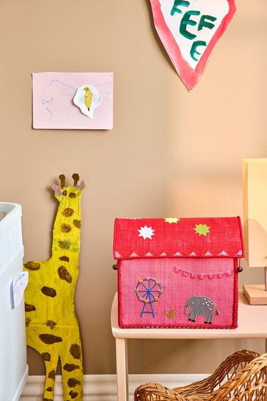 Lille Raffia Kurv Tivoli Pink