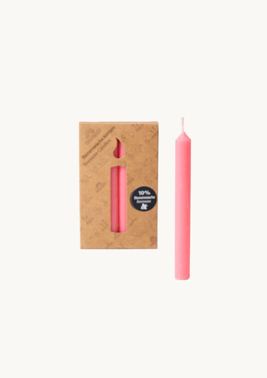 Stearinlys i 10% Bivoks 12 stk. Rosa