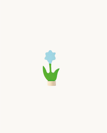 Træfigur Blå Blomst