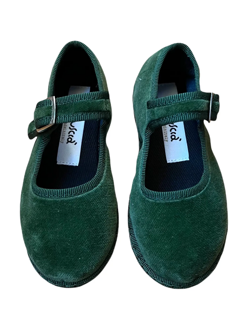 Maryjane Loafer, Grøn Fløjl