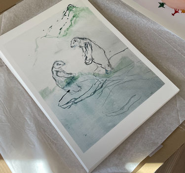 Isbjørn Kunstplakat af kunstner Tine Jakobsen