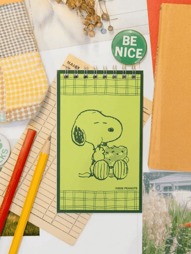 Snoopy Notesbog Grøn