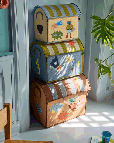 Small Raffia Basket 'Brown Hero'