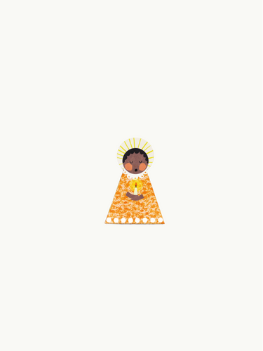 Orange Angel Fold-out Christmas Card