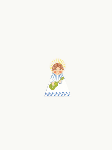 Blue Angel Fold-out Christmas Card