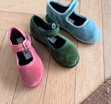 Maryjane Loafer, Blå Fløjl