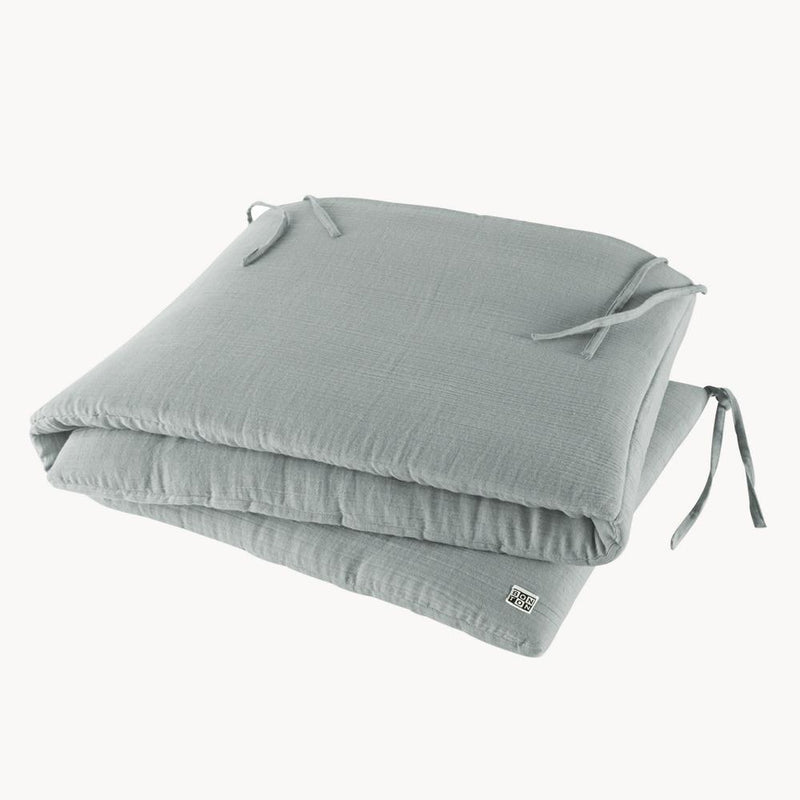 Bed Bumper in Cloudy Grey from Bonton