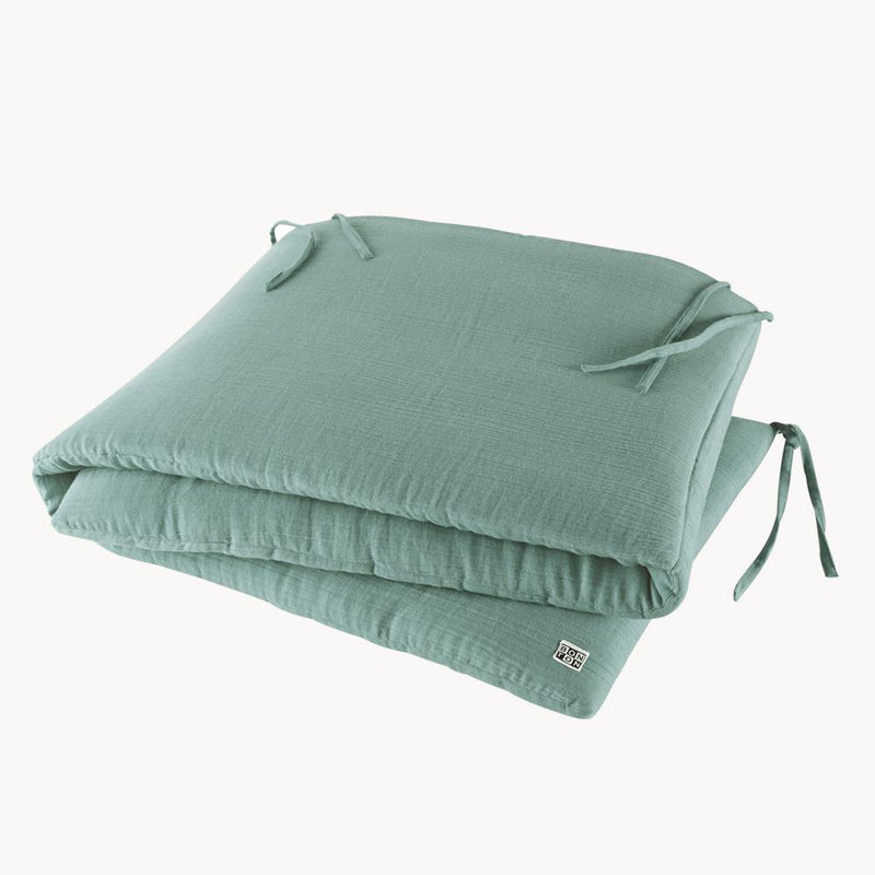 Bed Bumper in Sage Green from Bonton