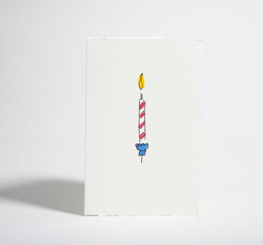 Hand-Painted Card Envelope in 1 Candle from Scribble & Daub