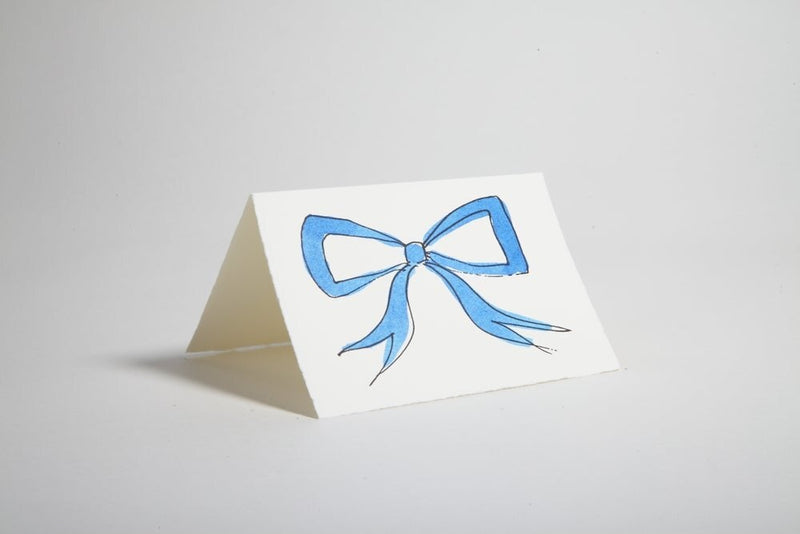 Hand-Painted Card Envelope in Blue Ribbon from Scribble & Daub