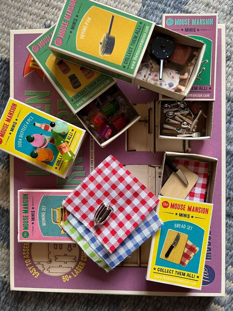Mini Accessories til Musehuset, Brød med Skærebræt